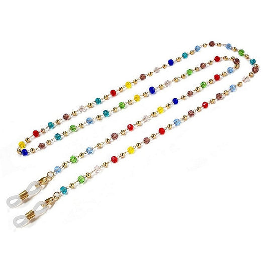 Crystal Beads Glasses Chain 74cm
