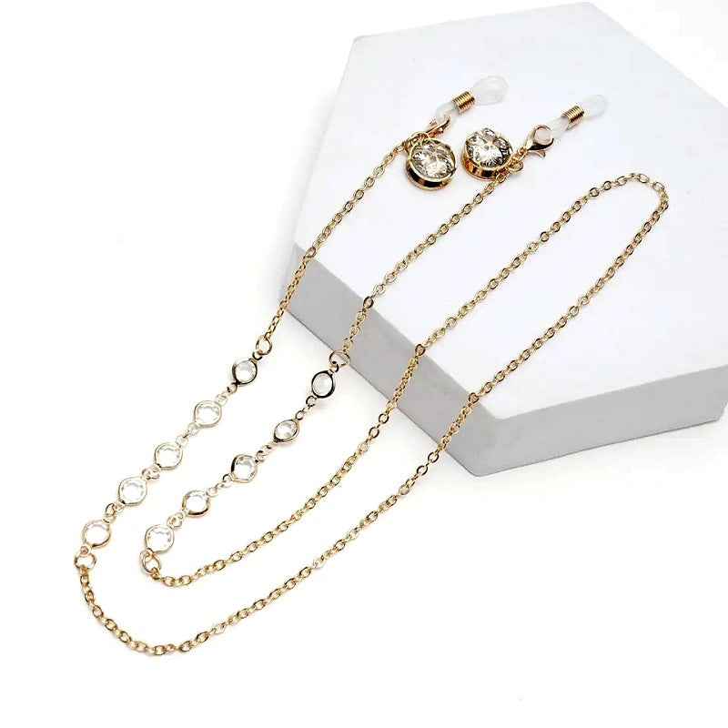 Crystal Reading Glasses Chain 76cm – Blind As A Bat Reading Glasses