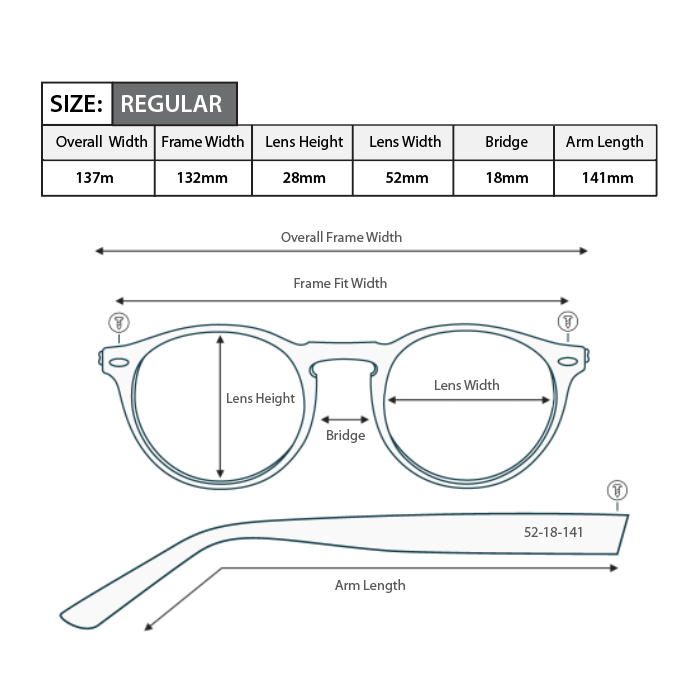 Oblong Magnified Reading Glasses R104
