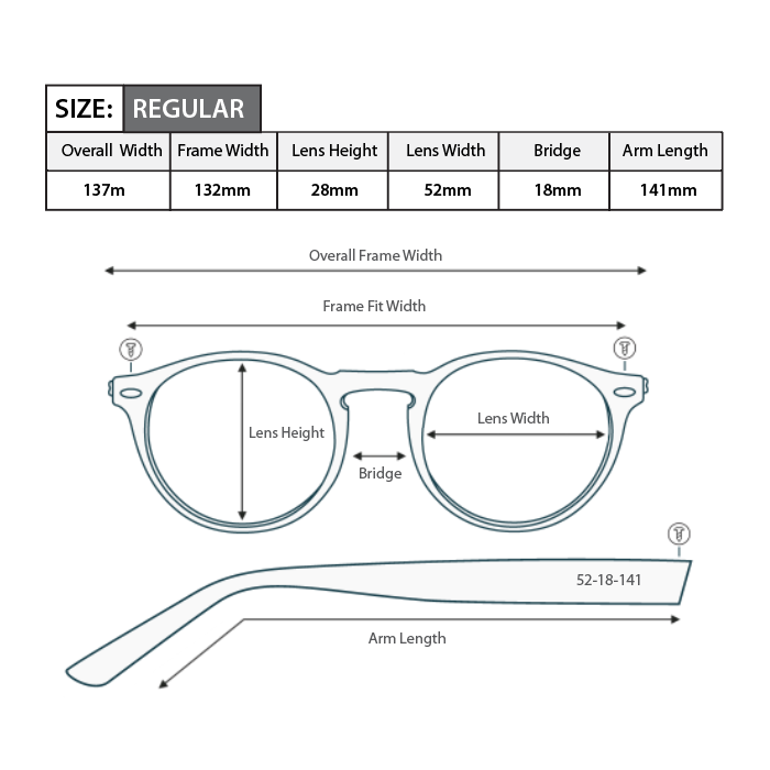 Oblong Magnified Reading Glasses R105