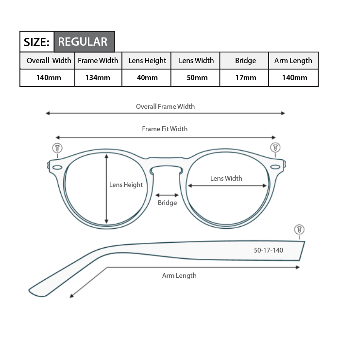 Myopia Distance Glasses M015 (Blue)
