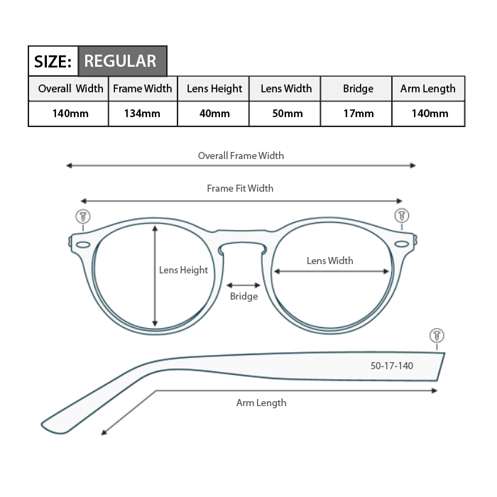 Myopia Distance Glasses M017 (Brown)
