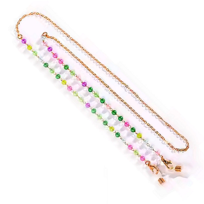 Colourful Pearl Reading Glasses Chain 68cm