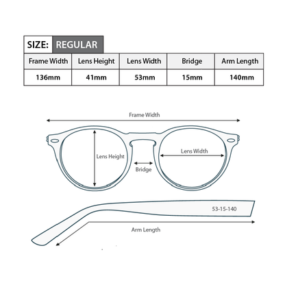 Square Magnified Reading Glasses R075