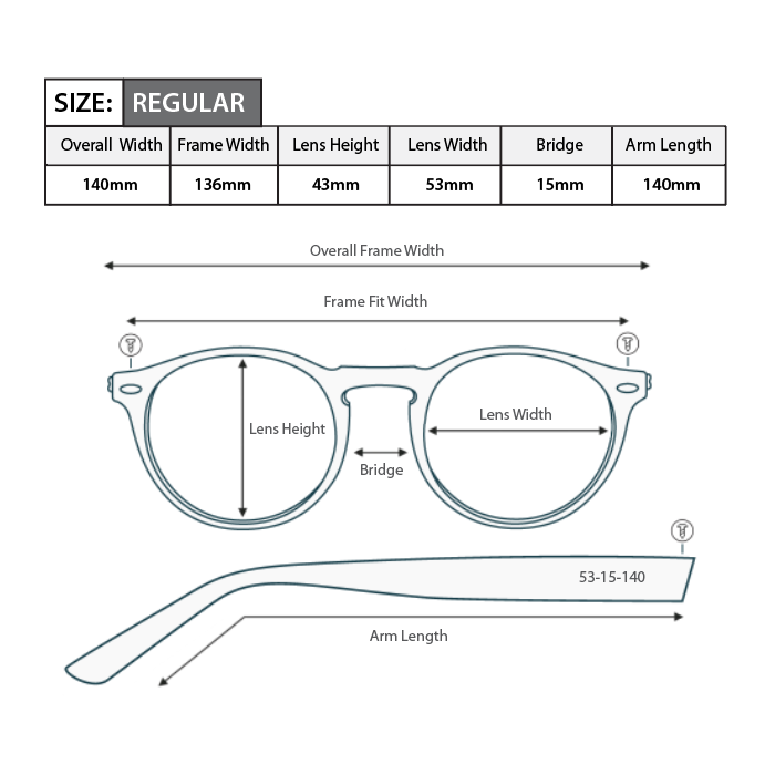 Square Magnified Reading Glasses R073