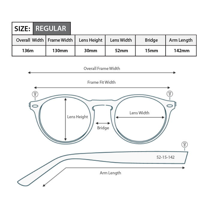 Oblong Magnified Reading Glasses R126