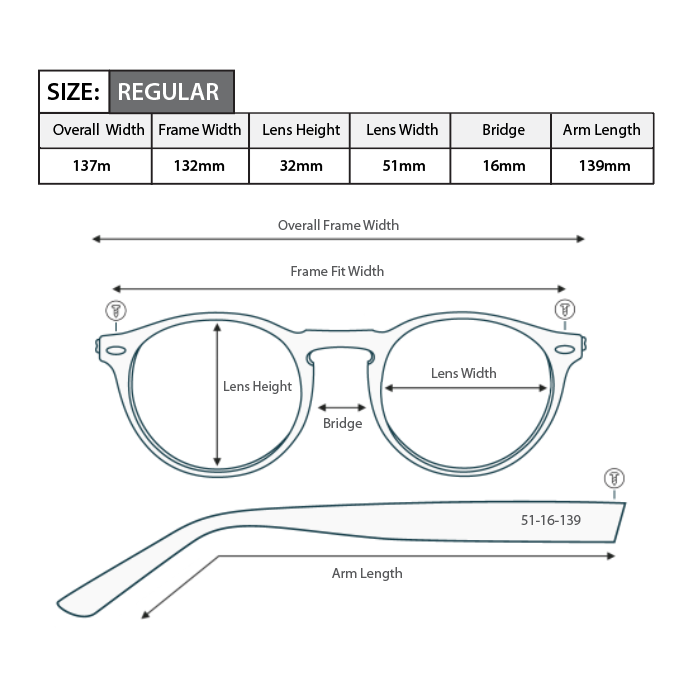 Reading glasses for women frame size guide R032