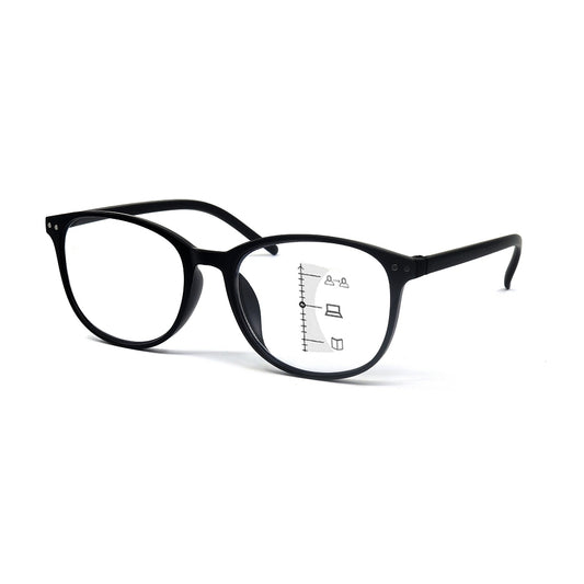 Multi-Focal Progressive Reading Glasses B015 (Matte Black)