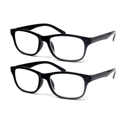 Budget Reading Glasses 2 Pack - Black