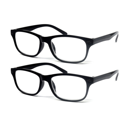 Budget Reading Glasses 2 Pack - Black
