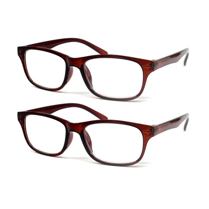 Budget Reading Glasses 2 Pack - Brown