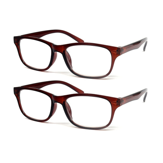 Budget Reading Glasses 2 Pack - Brown