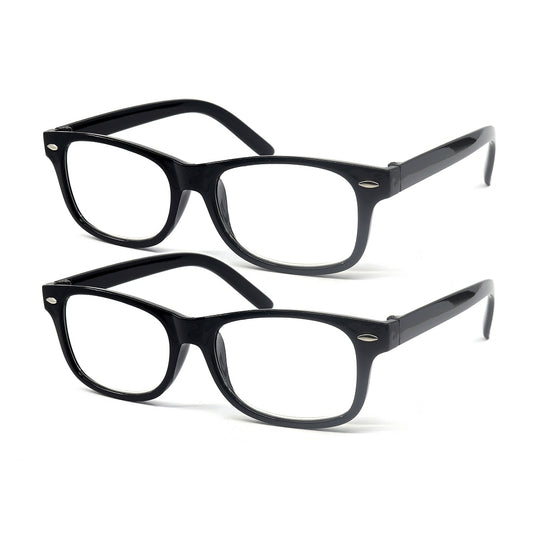 Budget Reading Glasses 2 Pack - Black