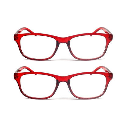 Budget Reading Glasses 2 Pack - Red