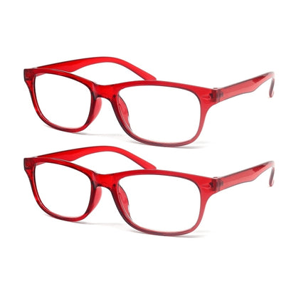 Budget Reading Glasses 2 Pack - Red
