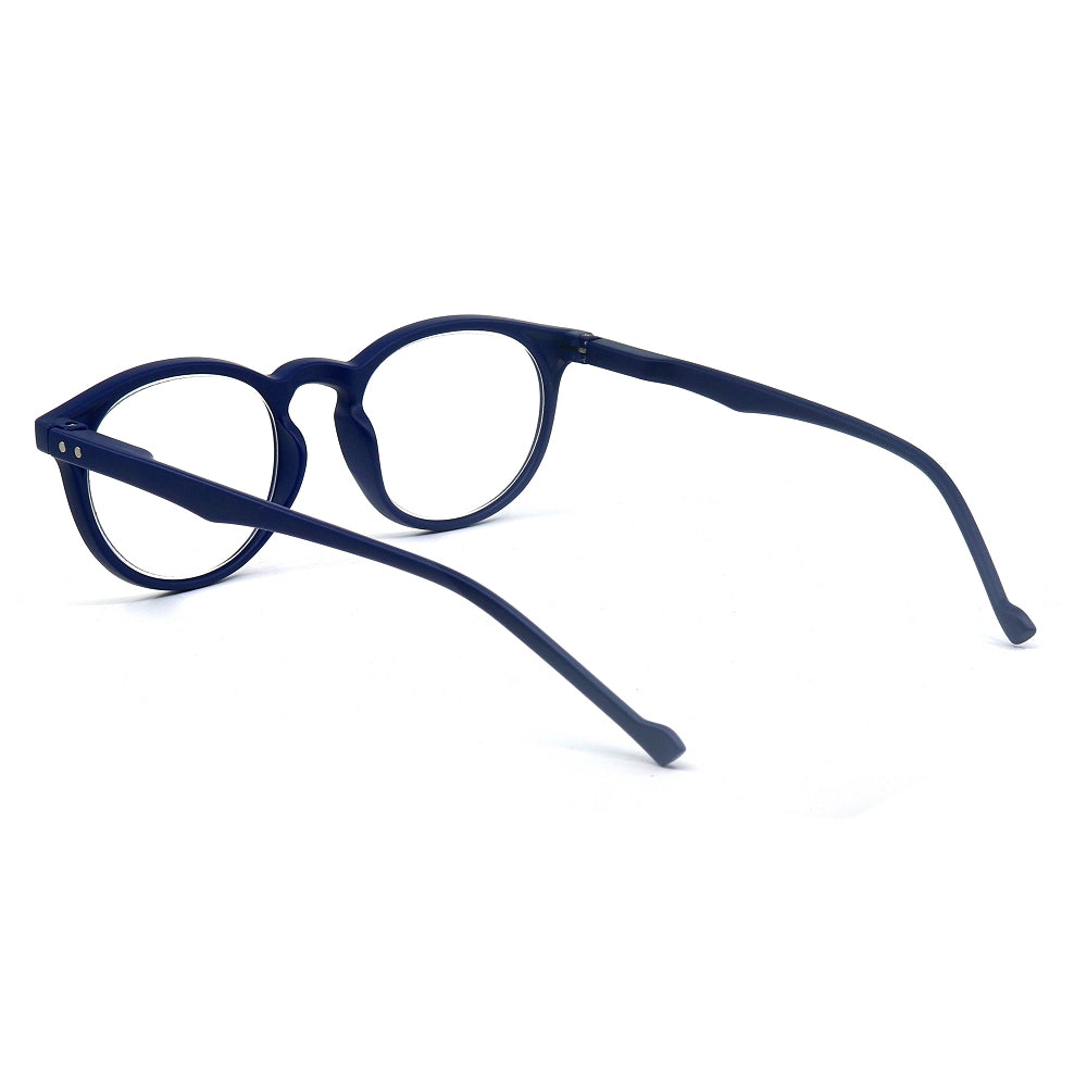 Round Oval Reading Glasses R118 (Matte Dark Blue)
