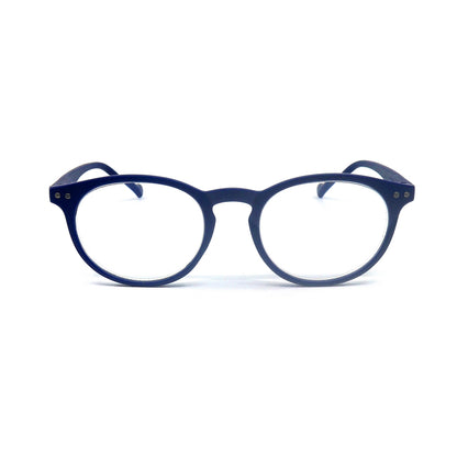 Round Oval Reading Glasses R118 (Matte Dark Blue)