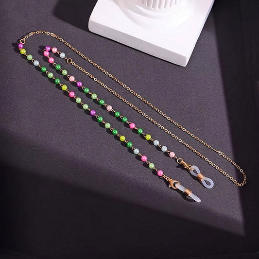 Colourful Pearl Reading Glasses Chain 68cm