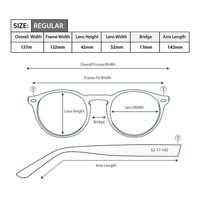 Round Oval Magnified Reading Glasses R097