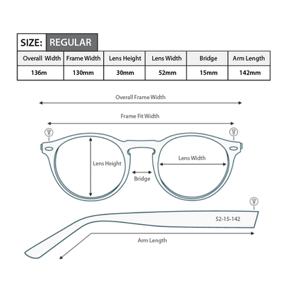 Oblong Magnified Reading Glasses R128