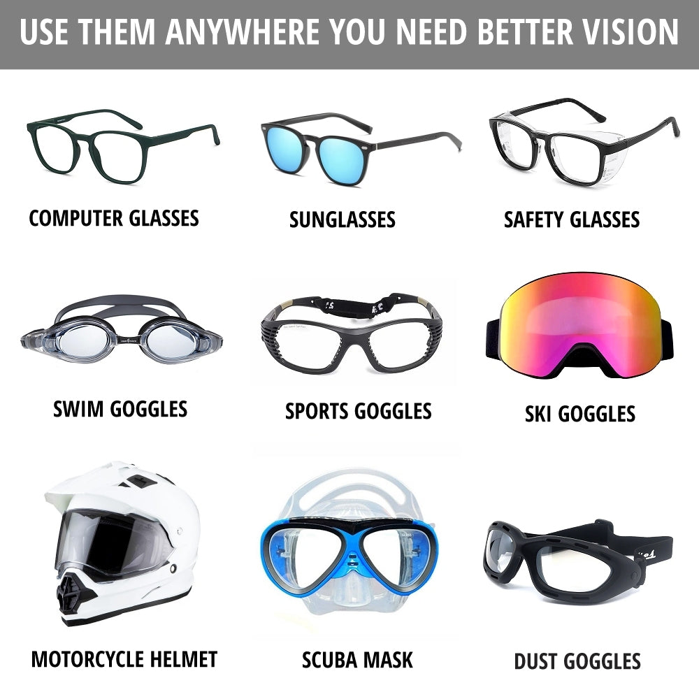Stick On Distance Rx Lens Stick-On Myopia Distance Lenses – Blind As A Bat Reading Glasses
